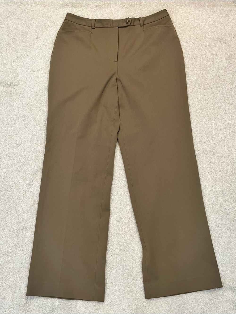 Talbots stretch straight leg mocha dress pants women’s size 8
